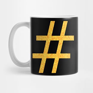 # Hashtag Orange Yellow Mug